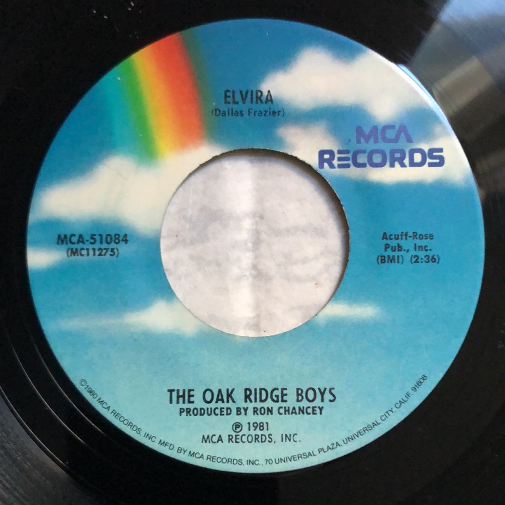 The Oak Ridge Boys Elvira Vinyl 45 Record '81